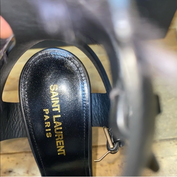 NEW SAINT LAURENT LEATHER SANDALS - Picture 4 of 11